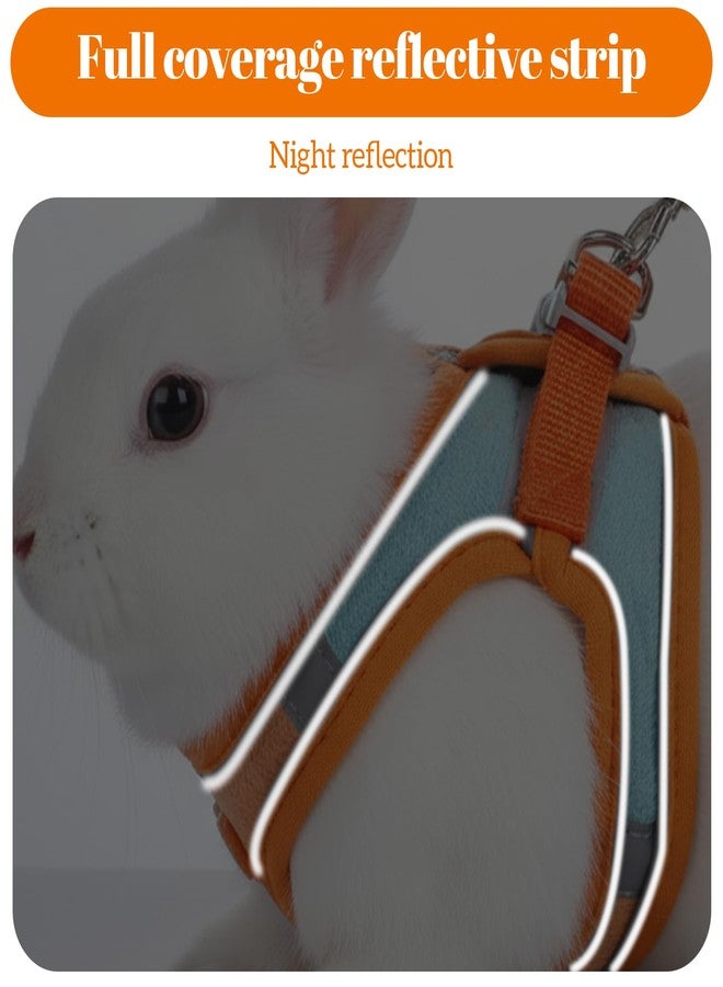 Zelphvt Bunny Harness and Leash Set Double Buckle with Reflective Strips, Adjustable Rabbit Vest Soft Breathable Leash Vest with Safety Buckles Pets Stuff Rabbit Walks Accessories(S) - Image 3